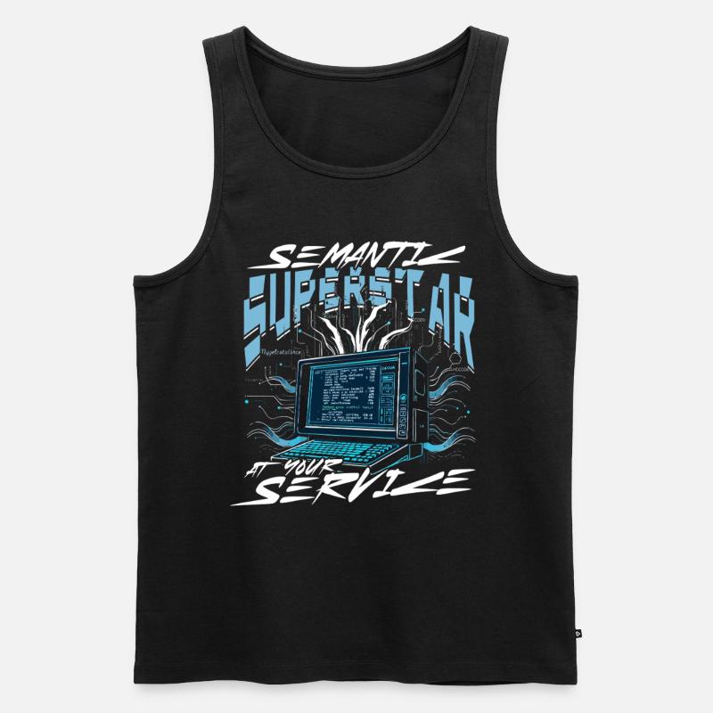 Computerlinguist - Männer Premium Bio Tank Top - Schwarz
