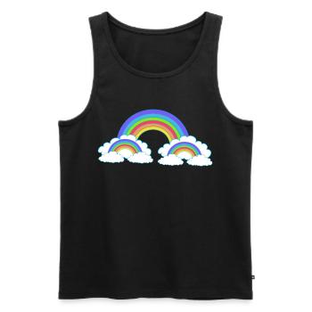 Rainbow Colorful Colorful Heavenly Kids - Men's Premium Organic Tank Top - black - Front - AI Model Male 178 light (178cm)