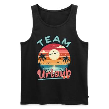 Urlaub Strand Strandurlaub Palmen Familie Sommer - Männer Premium Bio Tank Top - Schwarz - Vorne - Michal (187cm)