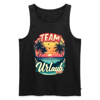 Urlaub Strand Strandurlaub Palmen Familie Sommer - Männer Premium Bio Tank Top - Schwarz - Vorne - Michal (187cm)