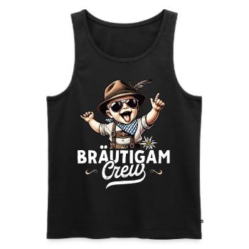 JGA T-Shirt Männer Junggesellenabschied Poltern - Männer Premium Bio Tank Top - Schwarz - Vorne - Michal (187cm)