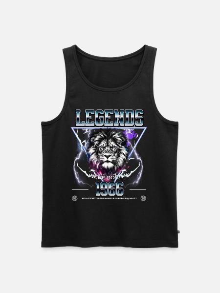 1966 Birthday Legend Lion Bootleg - Men's Premium Organic Tank Top - black