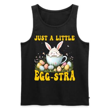 Just a little Egg-stra - Men's Premium Organic Tank Top - black - Front - AI Model Male 178 light (178cm)