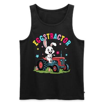 Eggstractor - Men's Premium Organic Tank Top - black - Front - AI Model Male 178 light (178cm)