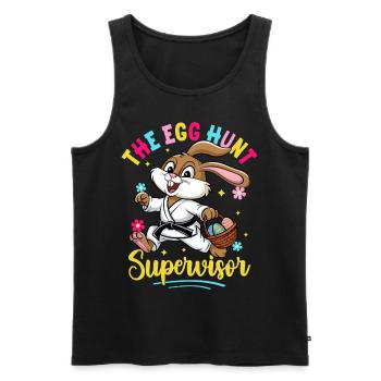 Der Supervisor der Eiersuche - Männer Premium Bio Tank Top - Schwarz - Vorne - AI Model Male 178 light (178cm)