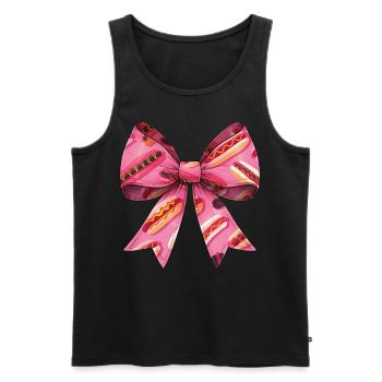 Coquette Bow Hot Dog Hotdog Muttertag Muster - Männer Premium Bio Tank Top - Schwarz - Vorne - AI Model Male 178 light (178cm)