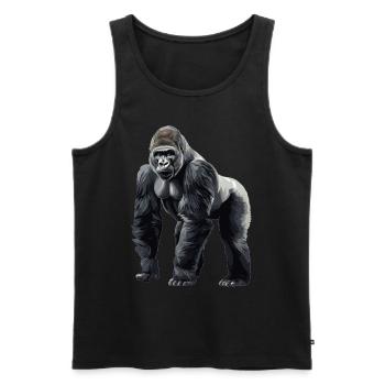 Berggorillas Berggorilla - Männer Premium Bio Tank Top - Schwarz - Vorne - AI Model Male 178 light (178cm)