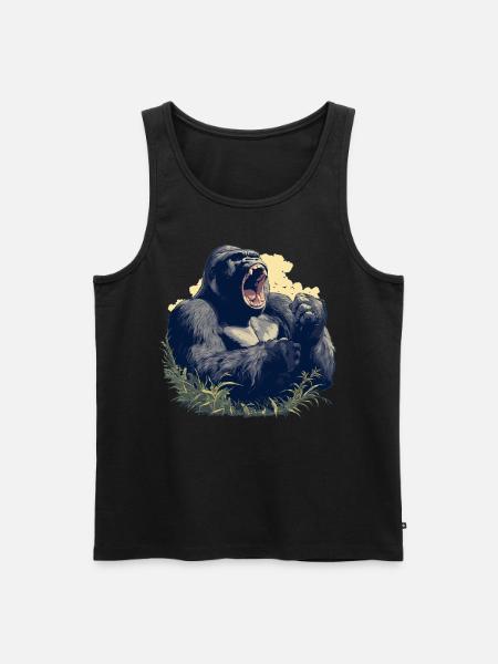 Berggorillas Berggorilla - Männer Premium Bio Tank Top - Schwarz