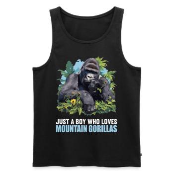 Berggorillas Berggorilla - Männer Premium Bio Tank Top - Schwarz - Vorne - AI Model Male 178 light (178cm)