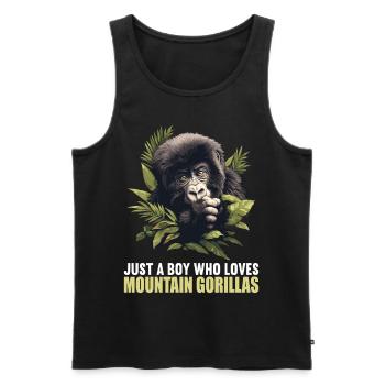Berggorillas Berggorilla - Männer Premium Bio Tank Top - Schwarz - Vorne - AI Model Male 178 light (178cm)