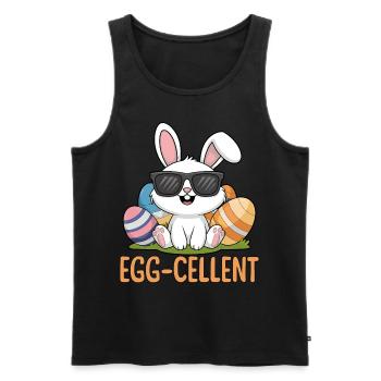 Egg Cellent - Men's Premium Organic Tank Top - black - Front - AI Model Male 178 light (178cm)
