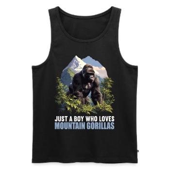 Berggorillas Berggorilla - Männer Premium Bio Tank Top - Schwarz - Vorne - AI Model Male 178 light (178cm)