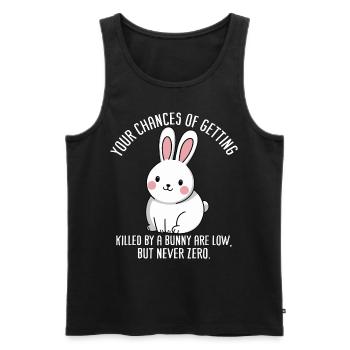 Your chances of getting killed by a bunny are - Men's Premium Organic Tank Top - black - Front - AI Model Male 178 light (178cm)