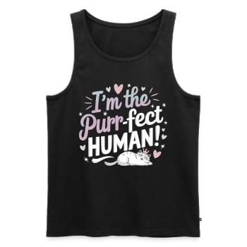 I'm the Purr-fect Human – Cats T-Shirt - Men's Premium Organic Tank Top - black - Front - Michal (187cm)