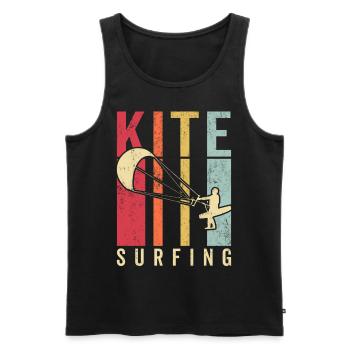 Kitesurfer Kiteboard Kitesurfing Kitesurf - Men's Premium Organic Tank Top - black - Front - Michal (187cm)