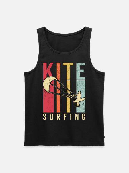 Kitesurfer Kiteboard Kitesurfing Kitesurf - Men's Premium Organic Tank Top - black