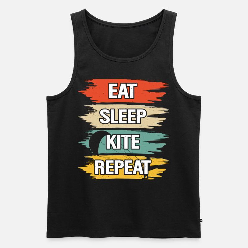 Kitesurfer Kiteboard Kitesurfen Kitesurf - Männer Premium Bio Tank Top - Schwarz