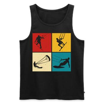 Kitesurfer Kiteboard Kitesurfen Kitesurf - Männer Premium Bio Tank Top - Schwarz - Vorne - Michal (187cm)