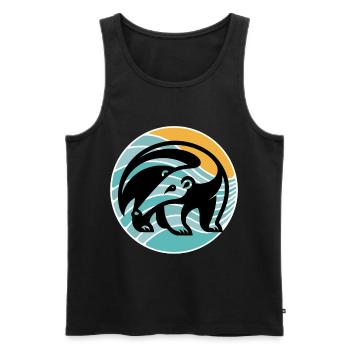 Anteater - Men's Premium Organic Tank Top - black - Front - Michal (187cm)