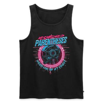 Computational Linguist Mismatched Parentheses - Men's Premium Organic Tank Top - black - Front - AI Model Male 178 light (178cm)