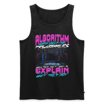 Theoretical Computer Scientist - Men's Premium Organic Tank Top - black - Front - AI Model Male 178 light (178cm)