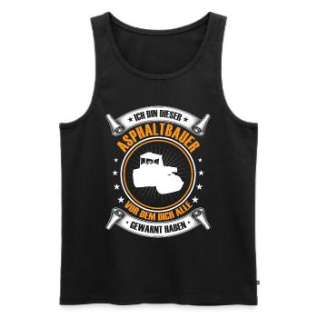 I'm this asphalt builder road construction - Men's Premium Organic Tank Top - black - Front - AI Model Male 178 light (178cm)