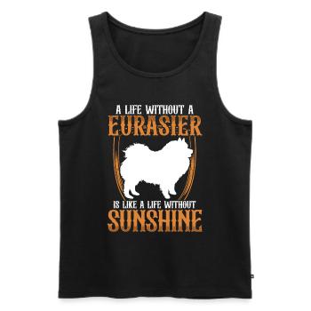 La vie sans Eurasier Spitz Eurasier - Débardeur bio Premium Homme - noir - Devant - Michal (187cm)