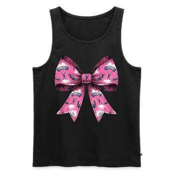 Coquette Bow Parachutisme - Débardeur bio Premium Homme - noir - Devant - AI Model Male 178 light (178cm)