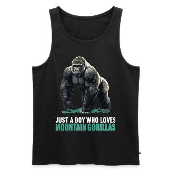 Berggorillas Berggorilla - Männer Premium Bio Tank Top - Schwarz - Vorne - AI Model Male 178 light (178cm)