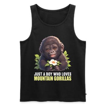 Berggorillas Berggorilla - Männer Premium Bio Tank Top - Schwarz - Vorne - AI Model Male 178 light (178cm)