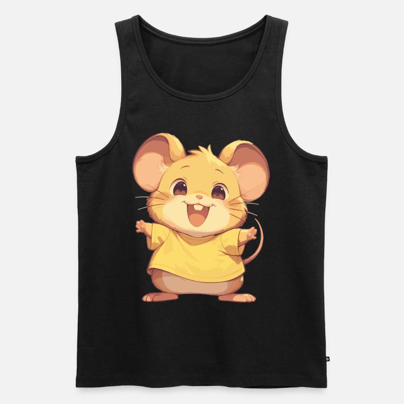 Mäuse Maus - Männer Premium Bio Tank Top - Schwarz