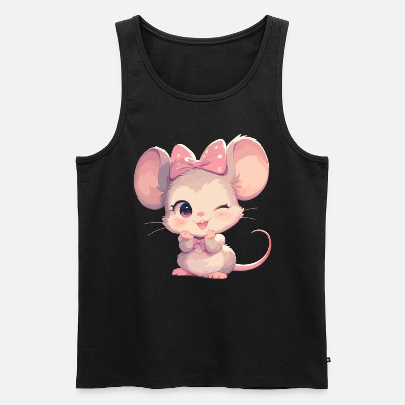 Mäuse Maus - Männer Premium Bio Tank Top - Schwarz