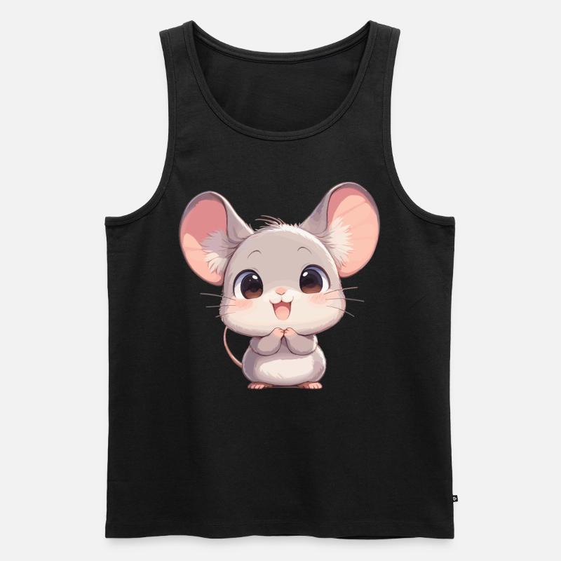 Mäuse Maus - Männer Premium Bio Tank Top - Schwarz