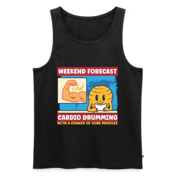 Cardio Drummer Cardio Drumming - Men's Premium Organic Tank Top - black - Front - Michal (187cm)