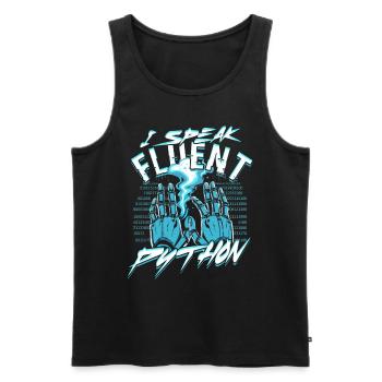 Informatiker I Speak Fluent Python - Men's Premium Organic Tank Top - black - Front - Michal (187cm)