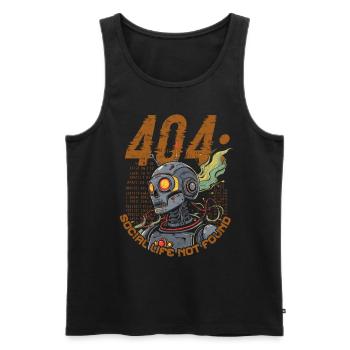 Informatiker Social Life Not Found - Männer Premium Bio Tank Top - Schwarz - Vorne - AI Model Male 178 light (178cm)