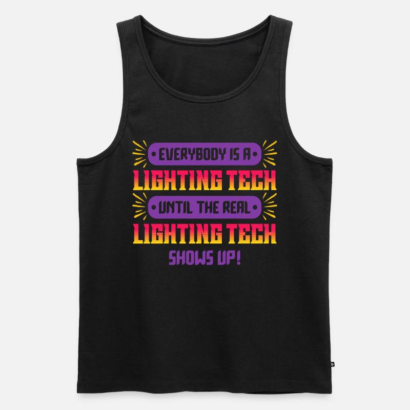 Lichttechniker Beleuchtungstechniker - Männer Premium Bio Tank Top - Schwarz