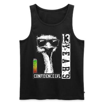 13 Jahre Geburtstag Teenager Strauß Vogel Geschenk - Männer Premium Bio Tank Top - Schwarz - Vorne - Michal (187cm)