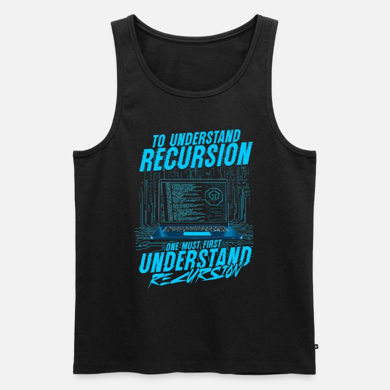 Computer Scientist Recursion - Men's Premium Organic Tank Top - black