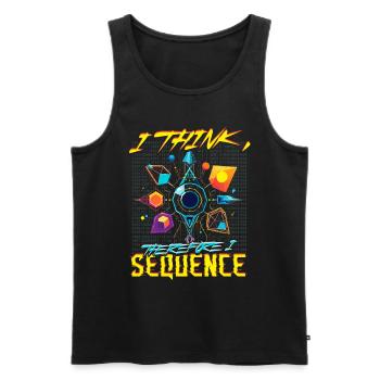 Bioinformatics Analyst Think Therefore I Sequence - Men's Premium Organic Tank Top - black - Front - AI Model Male 178 light (178cm)