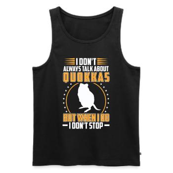 Quokka Beuteltier Rede über Quokka - Männer Premium Bio Tank Top - Schwarz - Vorne - AI Model Male 178 light (178cm)