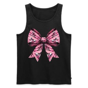 Coquette Bow Skiing Ski Mom Mothers Day Muster - Männer Premium Bio Tank Top - Schwarz - Vorne - AI Model Male 178 light (178cm)
