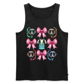 Coquette Bow Schnorcheln Schnorchel Mütter Tag - Männer Premium Bio Tank Top - Schwarz - Vorne - Michal (187cm)