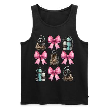 Coquette Bogen Tauchen Mama Taucher Schnorchel - Männer Premium Bio Tank Top - Schwarz - Vorne - AI Model Male 178 light (178cm)