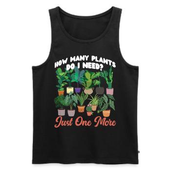 Plant Lover Gardening How Many - Men's Premium Organic Tank Top - black - Front - Michal (187cm)