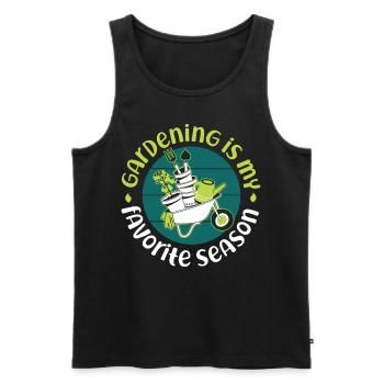 Plant Lover Gardening Gardening Is - Männer Premium Bio Tank Top - Schwarz - Vorne - Michal (187cm)