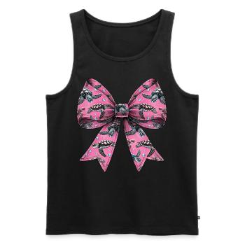 Coquette Bogen Schildkröte Meeresschildkröte - Männer Premium Bio Tank Top - Schwarz - Vorne - AI Model Male 178 light (178cm)