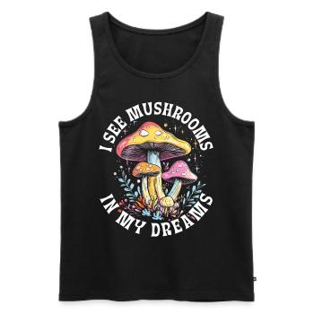 Cueilleurs de champignons Cueilleurs de champignons Cueilleurs de champignons Cueilleurs de champignons - Débardeur bio Premium Homme - noir - Devant - AI Model Male 178 light (178cm)