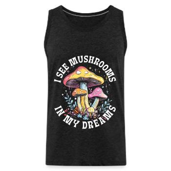 Pilzsammler Pilzsucher Pilze Sammeln Pilzsucher - Männer Premium Bio Tank Top - Anthrazit - Vorne - Alexander (188cm)