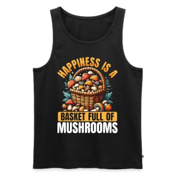 Cueilleurs de champignons Cueilleurs de champignons Cueilleurs de champignons Cueilleurs de champignons - Débardeur bio Premium Homme - noir - Devant - AI Model Male 178 light (178cm)